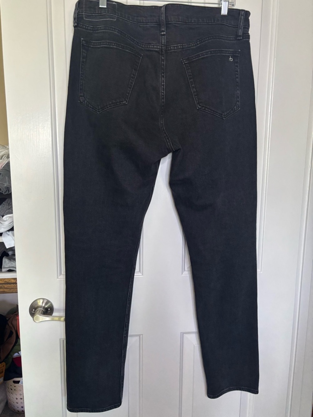 EUC rag & bone Fit 2 Slim Black Men's Jeans size 34x32 - Picture 8 of 11